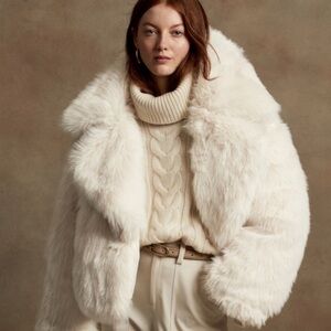 Women's Plush Faux Fur Down Coat